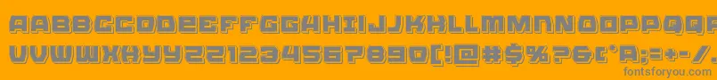 Olympiccarrierpunch Font – Gray Fonts on Orange Background