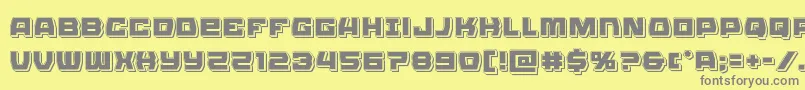Olympiccarrierpunch Font – Gray Fonts on Yellow Background