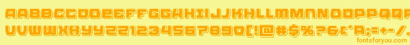 Olympiccarrierpunch Font – Orange Fonts on Yellow Background