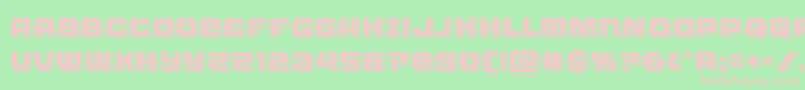 Czcionka Olympiccarrierpunch – różowe czcionki na zielonym tle