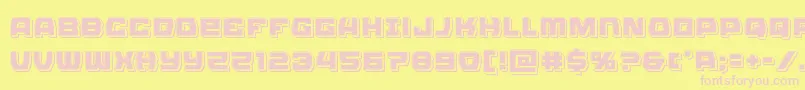 Olympiccarrierpunch Font – Pink Fonts on Yellow Background