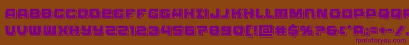 Olympiccarrierpunch Font – Purple Fonts on Brown Background