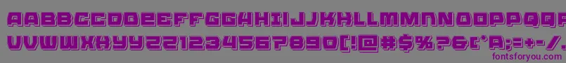 Olympiccarrierpunch Font – Purple Fonts on Gray Background