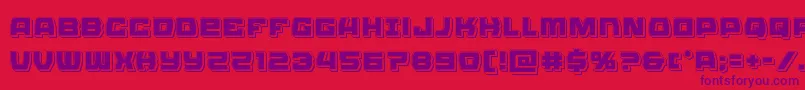 Olympiccarrierpunch Font – Purple Fonts on Red Background