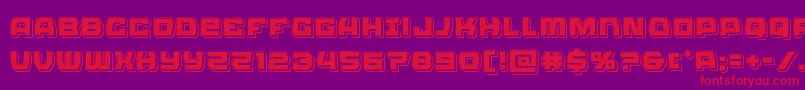 Olympiccarrierpunch Font – Red Fonts on Purple Background