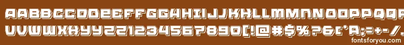 Olympiccarrierpunch Font – White Fonts on Brown Background