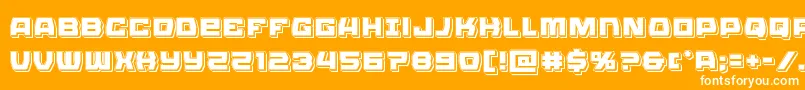 Olympiccarrierpunch Font – White Fonts on Orange Background