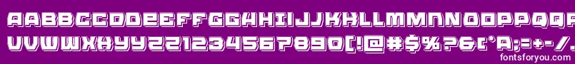 Шрифт Olympiccarrierpunch – белые шрифты на фиолетовом фоне