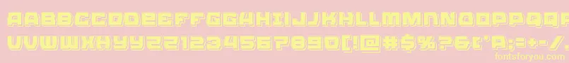 Olympiccarrierpunch Font – Yellow Fonts on Pink Background
