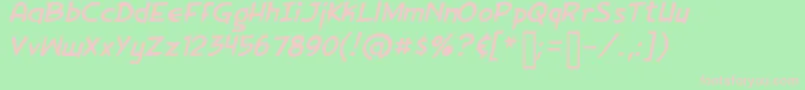 GorillaMilkshakeItalic Font – Pink Fonts on Green Background