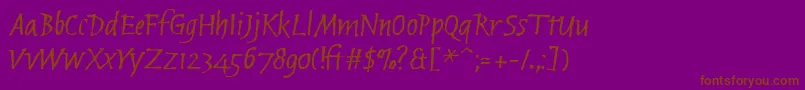 BrubeckAh Font – Brown Fonts on Purple Background