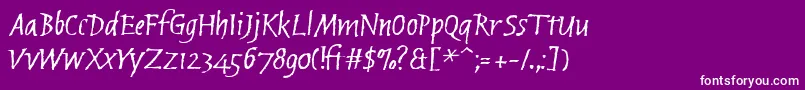 BrubeckAh Font – White Fonts on Purple Background