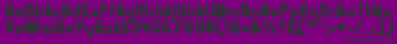 フォントChoda – 紫の背景に黒い文字