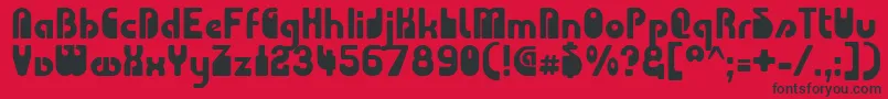 Choda Font – Black Fonts on Red Background