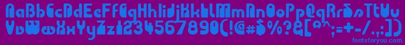 Choda Font – Blue Fonts on Purple Background