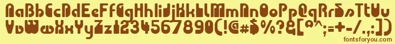 Choda Font – Brown Fonts on Yellow Background