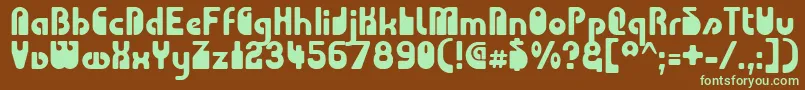 Choda Font – Green Fonts on Brown Background