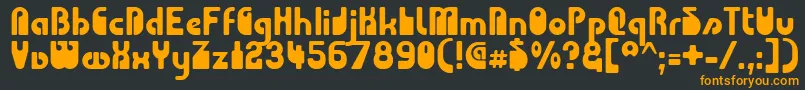 Choda Font – Orange Fonts on Black Background