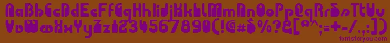 Choda Font – Purple Fonts on Brown Background