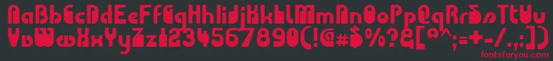 Choda Font – Red Fonts on Black Background