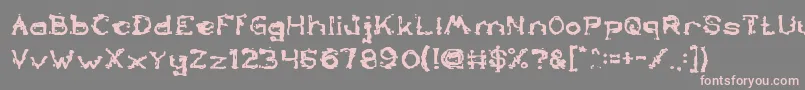 TheLazyDogBold Font – Pink Fonts on Gray Background