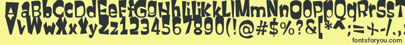 FirstAttempt Font – Black Fonts on Yellow Background