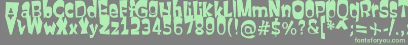 FirstAttempt Font – Green Fonts on Gray Background