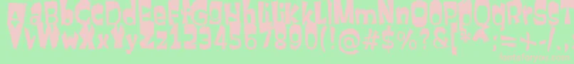 FirstAttempt Font – Pink Fonts on Green Background