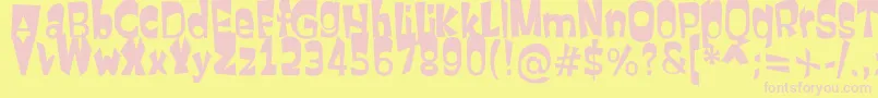 FirstAttempt Font – Pink Fonts on Yellow Background