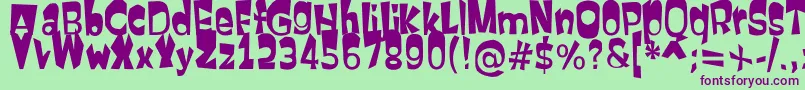 FirstAttempt Font – Purple Fonts on Green Background