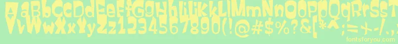 FirstAttempt Font – Yellow Fonts on Green Background