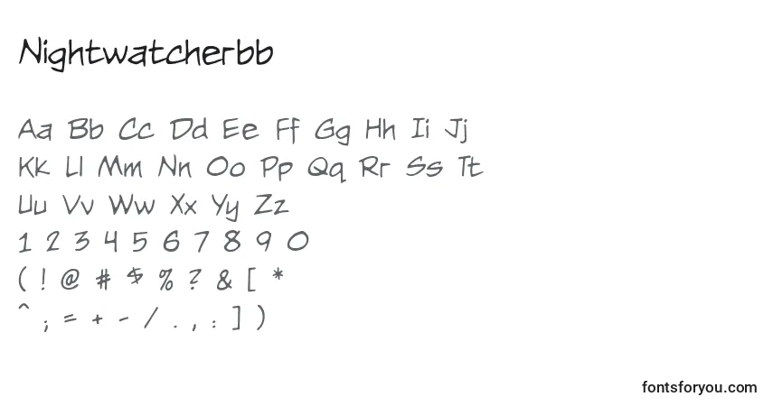 Nightwatcherbb Font – alphabet, numbers, special characters