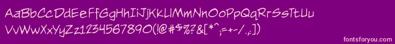 Nightwatcherbb Font – Pink Fonts on Purple Background