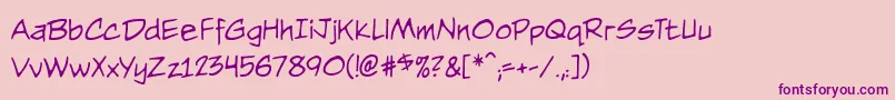 Nightwatcherbb Font – Purple Fonts on Pink Background