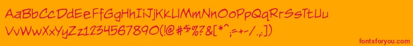 Nightwatcherbb Font – Red Fonts on Orange Background