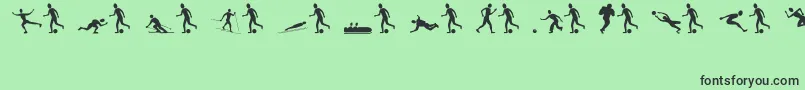 Police Sportsfi – polices noires sur fond vert