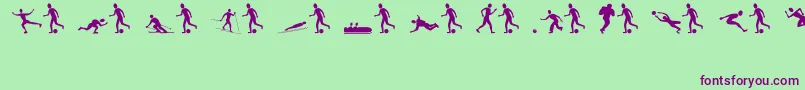 Sportsfi Font – Purple Fonts on Green Background