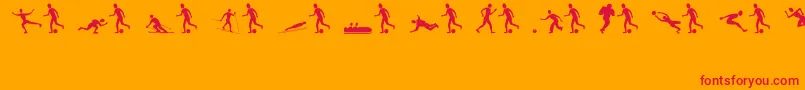 Sportsfi Font – Red Fonts on Orange Background