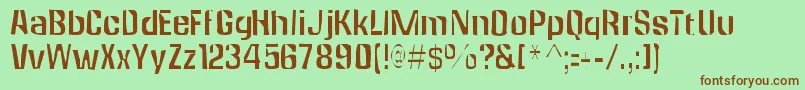 Anklepantsgaunt Font – Brown Fonts on Green Background