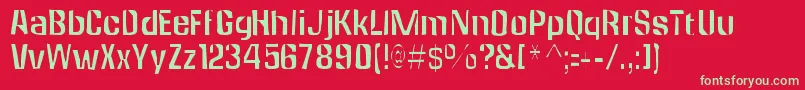 Anklepantsgaunt Font – Green Fonts on Red Background