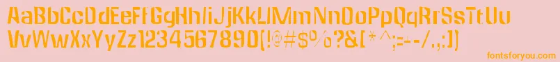 Anklepantsgaunt Font – Orange Fonts on Pink Background