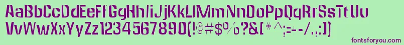 Anklepantsgaunt Font – Purple Fonts on Green Background