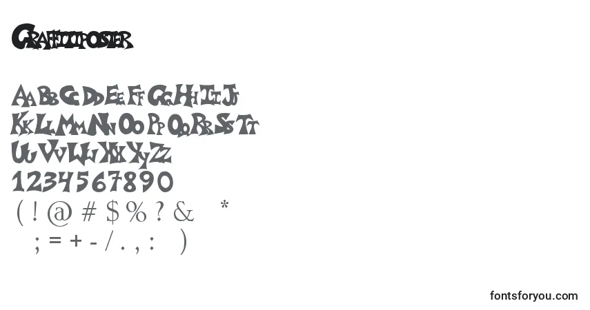 Fuente Graffitiposter - alfabeto, números, caracteres especiales