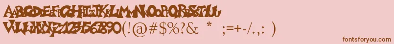 Graffitiposter Font – Brown Fonts on Pink Background