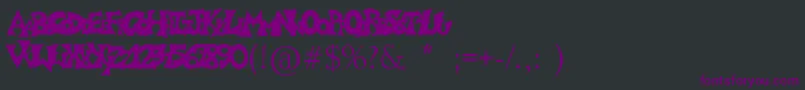 Graffitiposter Font – Purple Fonts on Black Background