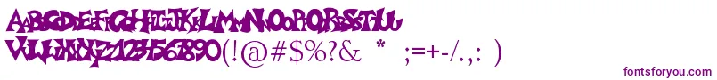 Graffitiposter Font – Purple Fonts on White Background