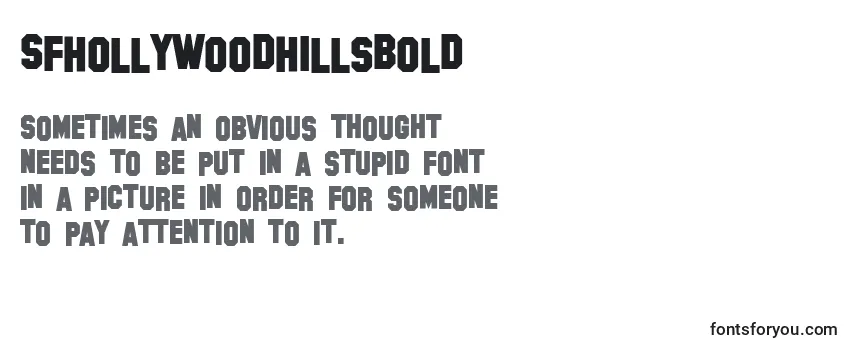 Шрифт SfHollywoodHillsBold