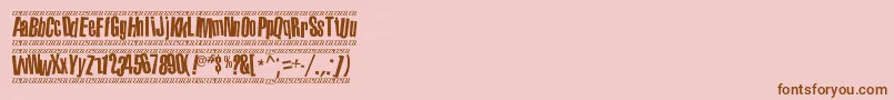 1980port Font – Brown Fonts on Pink Background