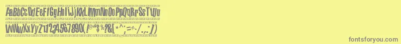 1980port Font – Gray Fonts on Yellow Background