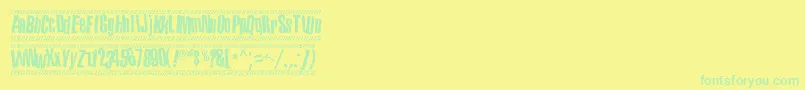 Weitere Informationen zur 1980port-Schriftart 1980port-Schriftart – Grüne Schriften auf gelbem Hintergrund